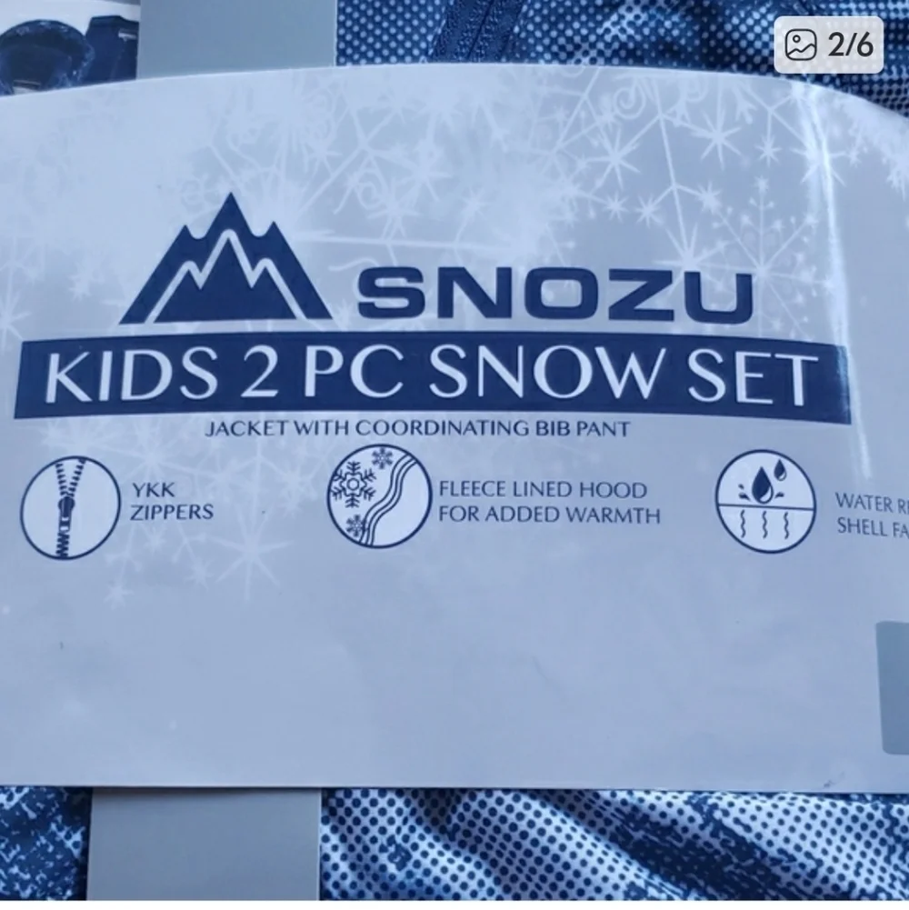 Snozu Blue Winter Jacket and Bib Set